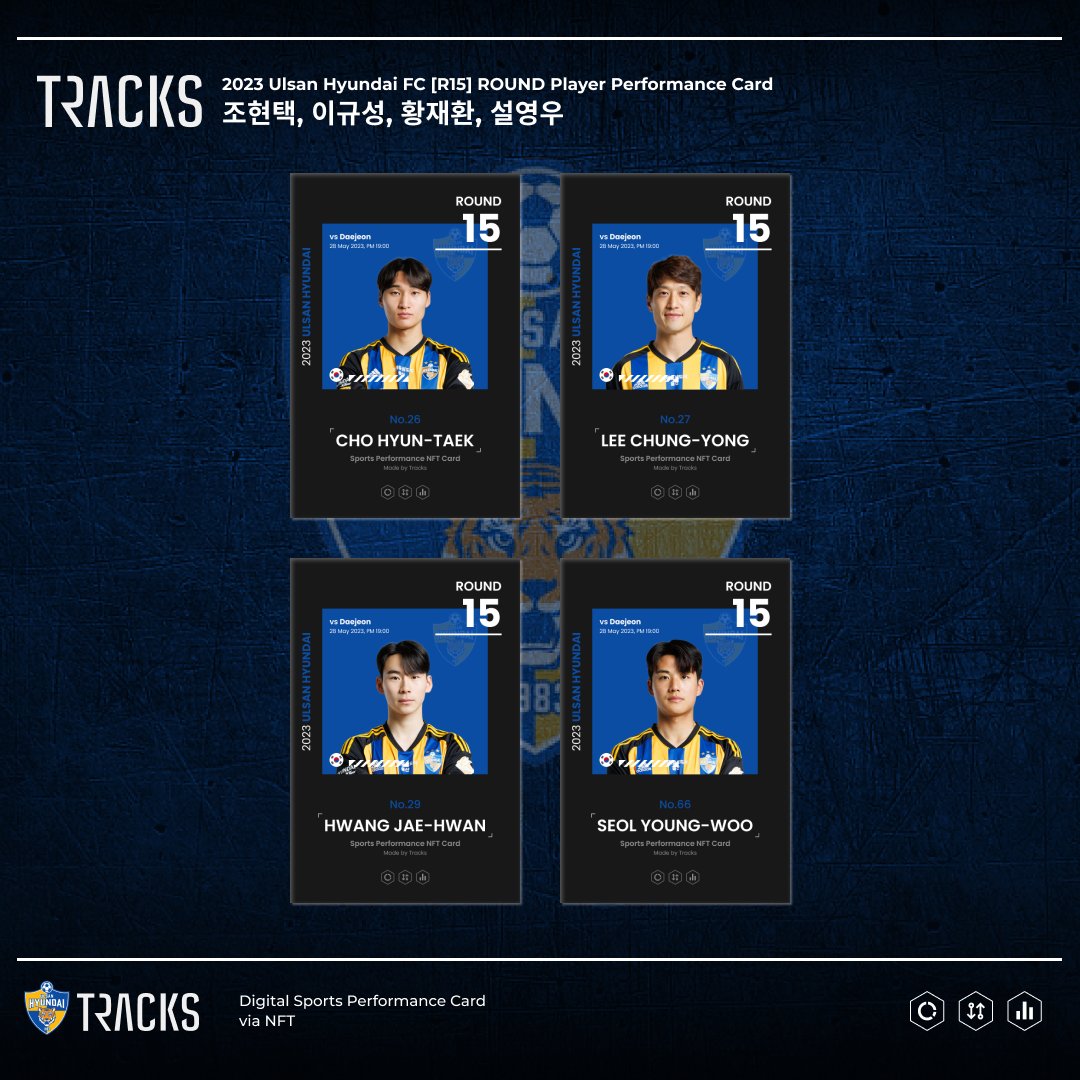 📢 2023 [R15] Player Performance Card OPEN 📢

안녕하세요. TRACKS 입니다.
2023 TRACKS [R15] Player Performance Card가 오픈되었습니다.

⬇️ TRACKS 카드 오픈 안내
discord.com/channels/97960…

#TRACKS #NFT #이벤트