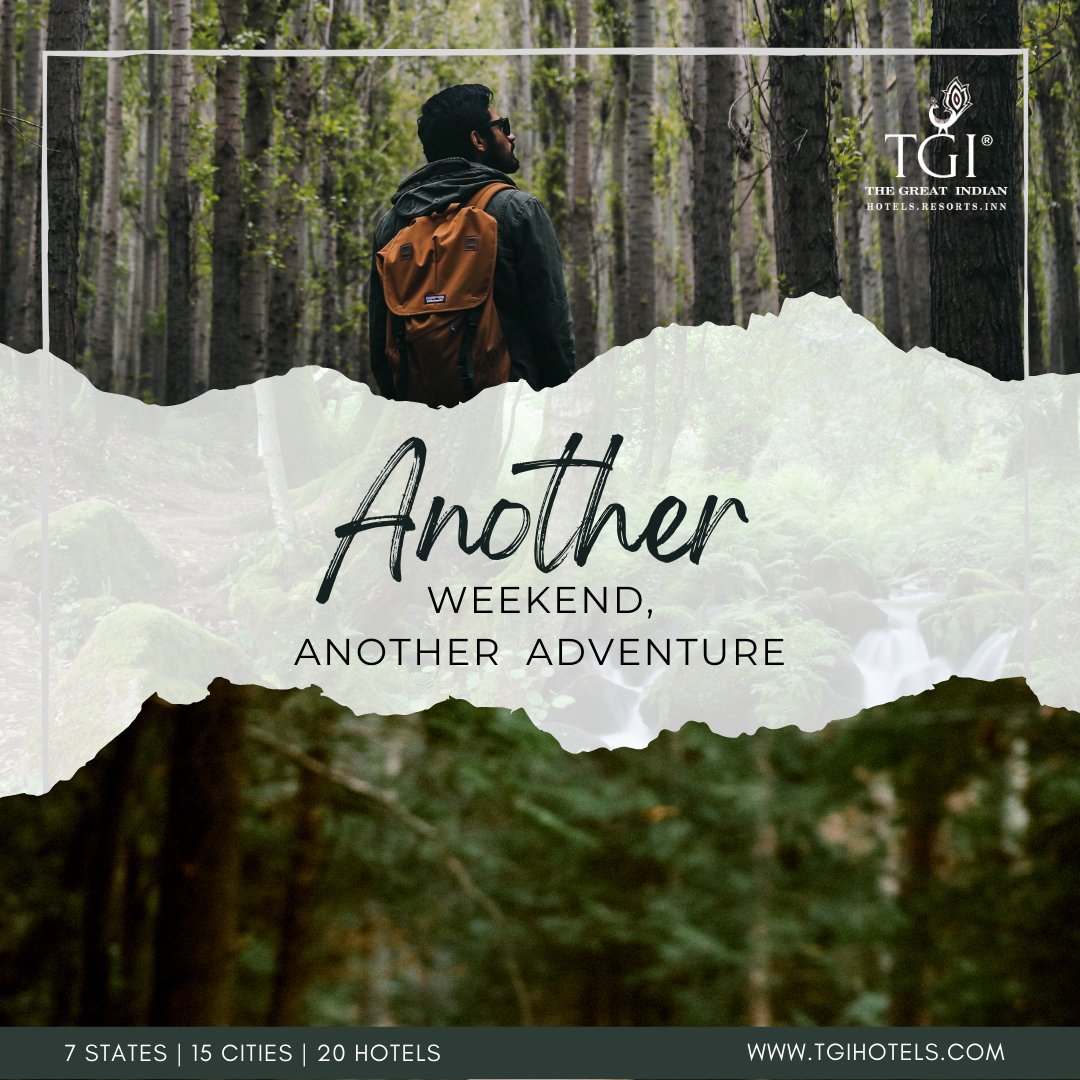 Time to explore the unknown - here's to another adventure! Let's see what this weekend has in store!
#ExperienceTGI #ooty #kodaikanal #yercaud #yelagiri #incredibleindia #indiatravel #traveltheworld #weekendvibes #explore #adventureawaits #Adventuring #wheretonext