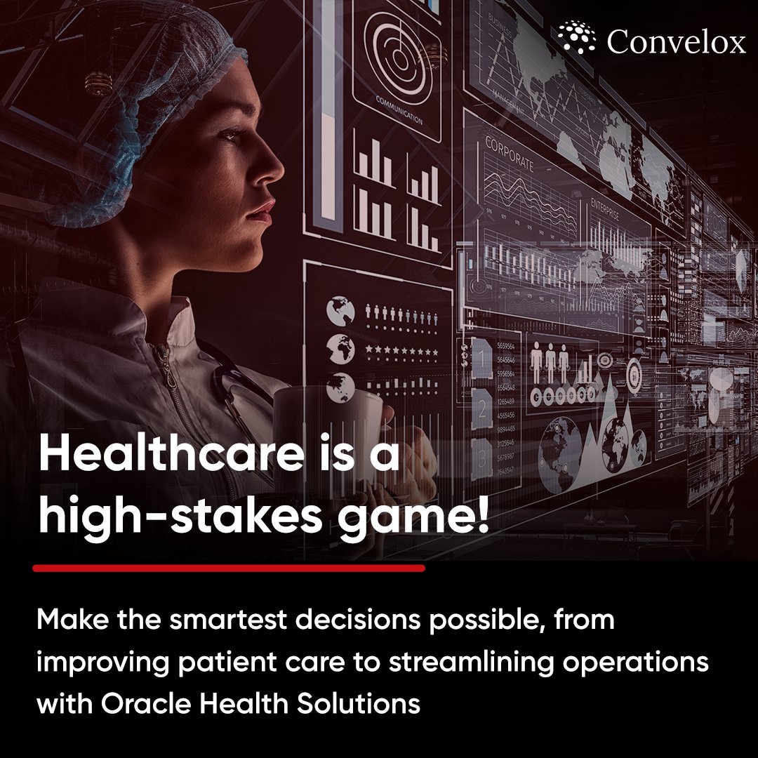 conveloxcloud's tweet image. With #OracleHealthSolutions, you can focus on what matters most: providing the best possible care to your patients.

Stay ahead in the fast-changing healthcare industry with Oracle Health Solutions: convelox.com

#Convelox #ConveloxForCloud #Oracle #OracleCloud