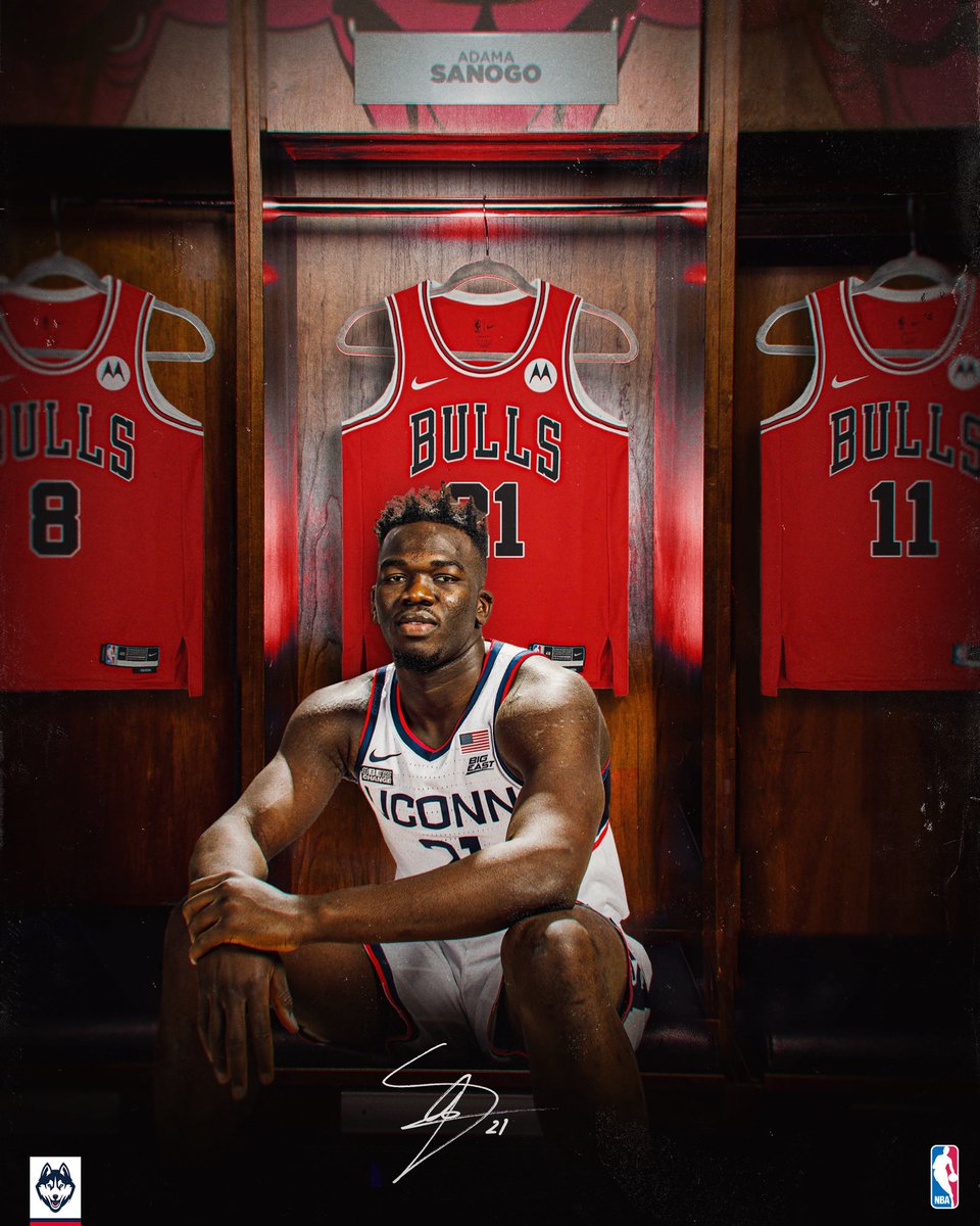 From Storrs to Chicago! 🏙️

Adama Sanogo has agreed to a two-way contract with the @chicagobulls 

#HU5KIES