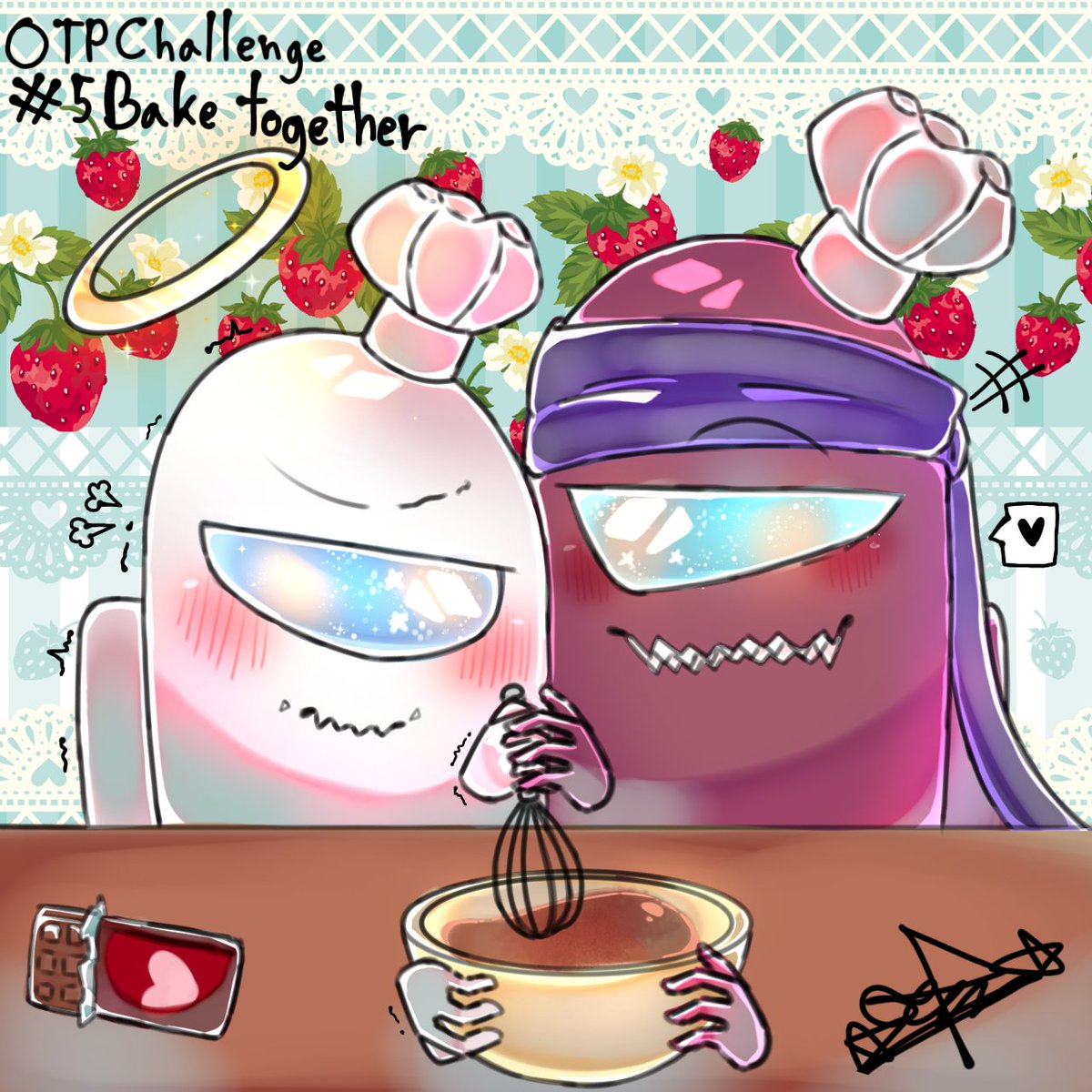 Anthina_333's tweet photo. OTP Challenge Day#5 Baking Together
#vsimpostorv4 #vsimpostor  #Whiteimpostor https://t.co/bAfGqCGMp5