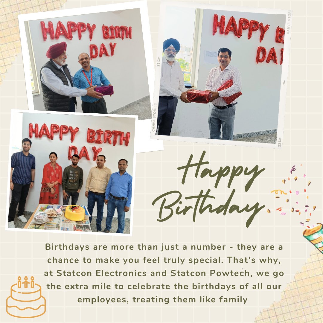 PowtechOfficial's tweet photo. At Statcon Electronics and Statcon Powtech, we believe that a family is built on love, care, and togetherness. And what better occasion to celebrate the spirit of family than birthdays! 🎈🎊
#happybirthday #teamlove #workplacerelations #statconelectronics #statconpowtech https://t.co/sXZzsHC6C4
