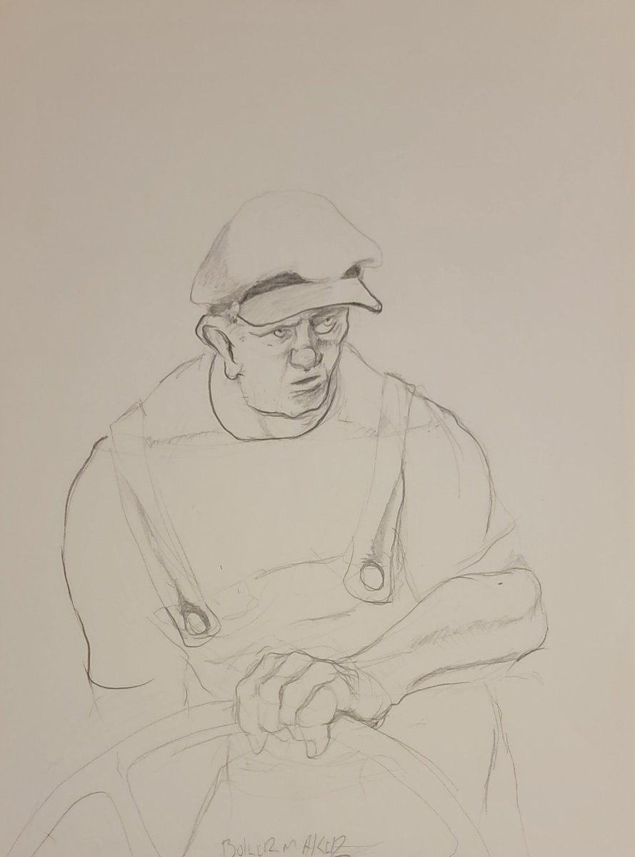 The Boilermaker, graphite on paper, 2023
#art #drawings #figuredrawing