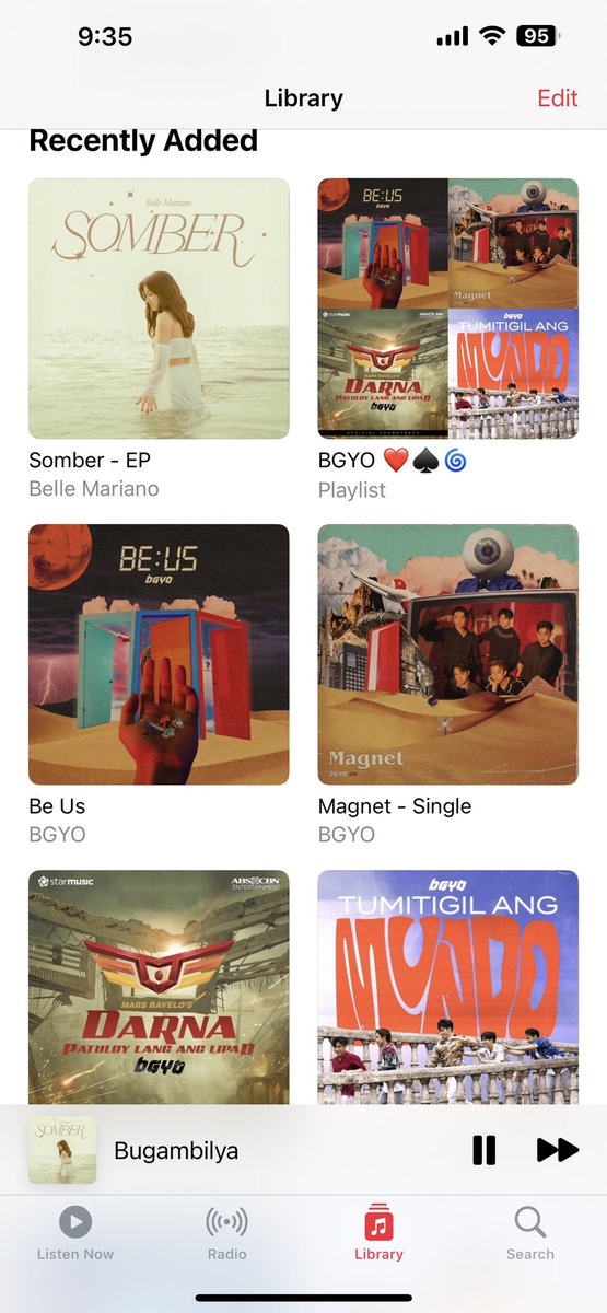 Biggest flex as a fangirl, #BelleMariano, #DonnyPangilinan and #BGYO lang sa Itunes ko. 🫶🏻

BELLE SOMBER OUT NOW

#BelleSomberAlbum
#BelleMariano @bellemariano02