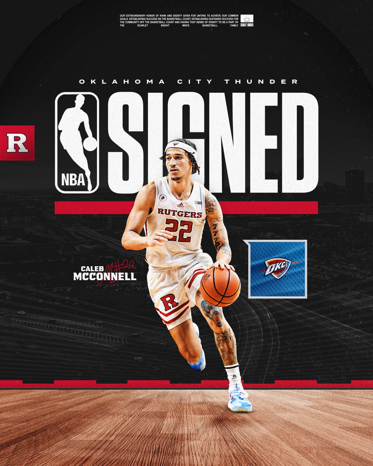 Caleb McConnell Signs NBA Exhibit-10 Contract with OKC Thunder