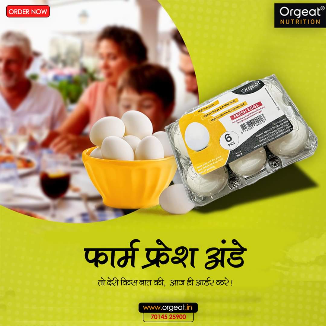 orgeatonline's tweet photo. यदि आप फ्रेश और क्वालिटी अण्डों का अनुभव करना चाहते हैं तो ORGEAT NUTRITION लेकर आए हैं आपके लिए फार्म-फ्रेश अण्डे। ये अण्डे सीधे फार्म से आप तक पहुंचते हैं जिससे आप ताज़ा अण्डों का आनन्द ले सकें और इसके फायदों का लुत्फ उठा सकते है।

#orgeatnutrition #orgeat #eggsforbreakfast https://t.co/a00zlsvYyv