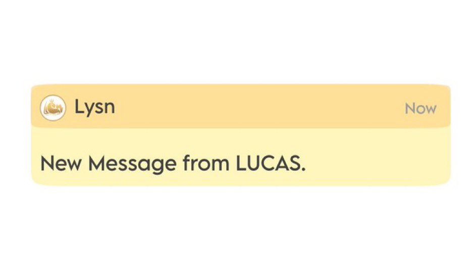 [LYSN] 22.6.23 12:42 WIB

💌 LUCAS mengirimkan pesan baru.

Hi LUCAS! It’s been a while 👋🏻

#루카스버블