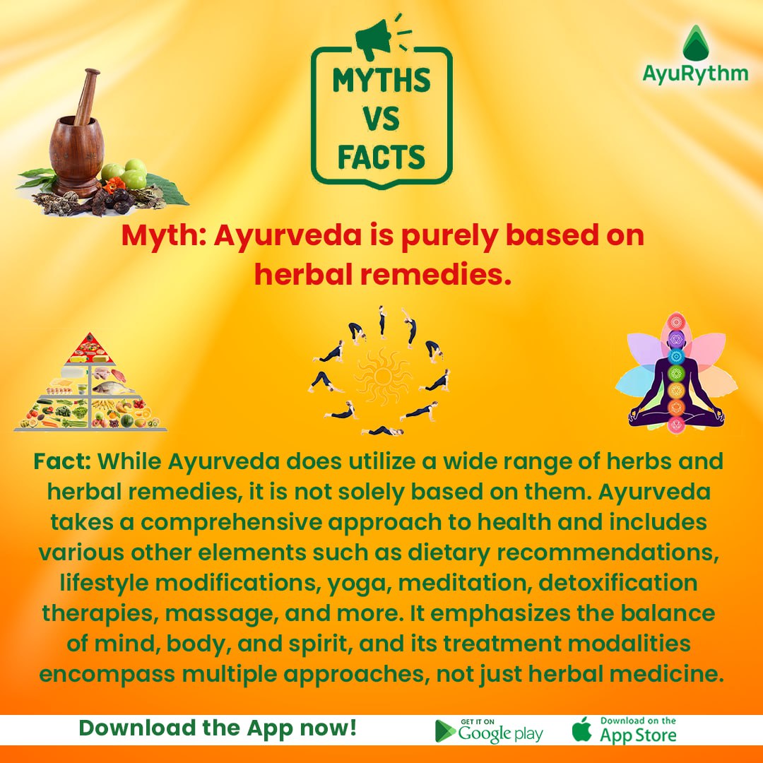 Ayurveda🌿 Unveiled: Debunking Myths and Revealing Facts for a Holistic #Wellness Journey
📲 Install the App Now❗️
Android: bit.ly/3T6iW0a
IOS: apple.co/42dStlD
#AyuRythm #myths #facts #mythvsfact #mythandfact #ayurvedafacts #ayurvedamedicine #holisticwellness