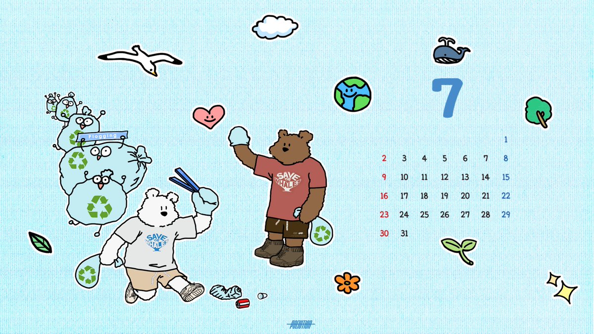 pollution_1029's tweet photo. 7월 컴퓨터 배경화면

#폴루션 #스트릿스탠다드 #플로깅 #환경 #환경보호 #지구 #그림 #일러스트 #7월
#배경화면 #pollution #streetstandard #polggoing
#environment #earth #drawing #illustration
#july #wallpapers
https://t.co/LSkXI0YIRR
https://t.co/vfoXPeiaId
https://t.co/TuTl0kRD68 https://t.co/RBFR7WAC8h
