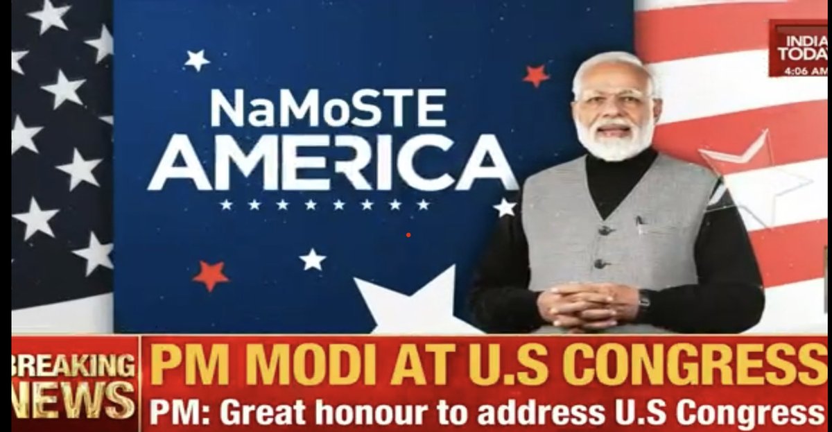 kartickmisraa's tweet photo. History in the making #NamosteAmerica #NamosteIndia #NamosteHindustan like never before. Modi, Modi ! No leader like #Modi! https://t.co/r2AtKYg7jq