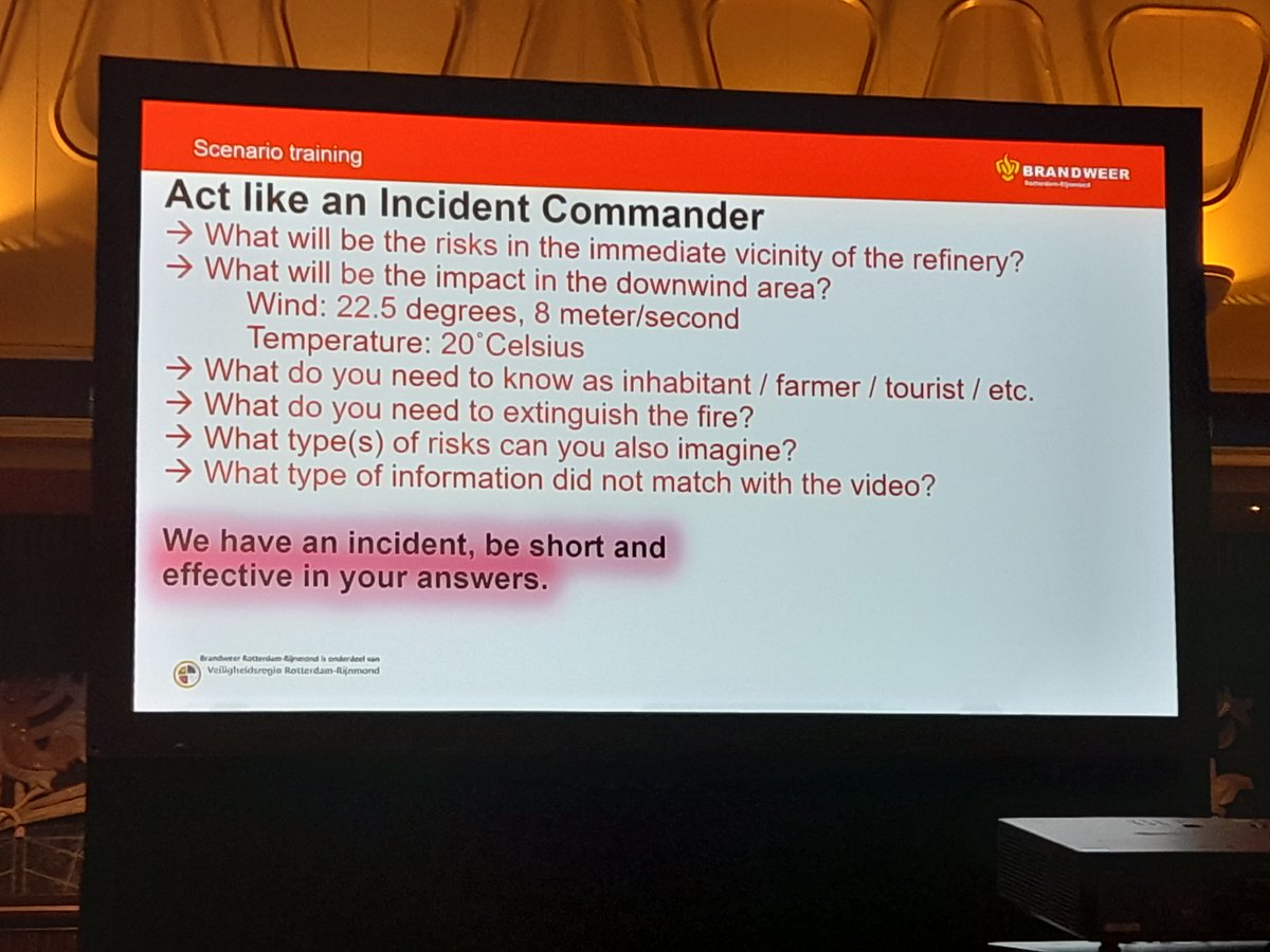 After constructive discussions about the sustainability of our projects, it was time for something different. 
Thanks to #veiligheidsregio Rotterdam-Rijnmond, <a href="/LINKS_EUProject/">LINKS EU Project</a> and <a href="/EngageH2020/">ENGAGE</a> did an exercise to stop an industrial fire in the harbour and inform the surroundings.