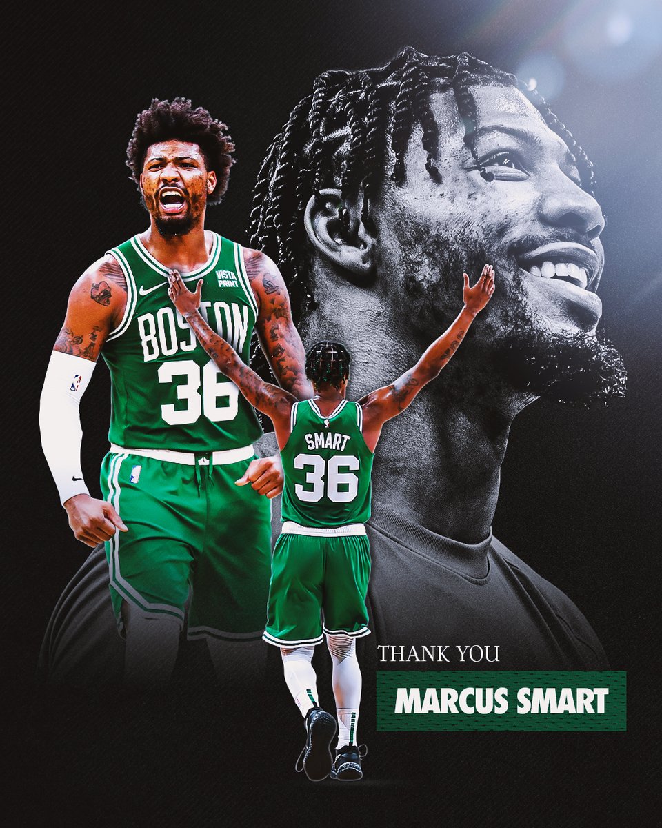 Boston Celtics (@celtics) on Twitter photo You set the ultimate example of what it means to be a Boston Celtic āļø
Thank you for your tireless commitment to the community, for giving it your all every time you stepped on the court and for being our heart and soul for nine years.
Thank you for everything, <a href="/smart_MS3/">marcus smart</a> You set the ultimate example of what it means to be a Boston Celtic āļø
Thank you for your tireless commitment to the community, for giving it your all every time you stepped on the court and for being our heart and soul for nine years.
Thank you for everything, <a href="/smart_MS3/">marcus smart</a>