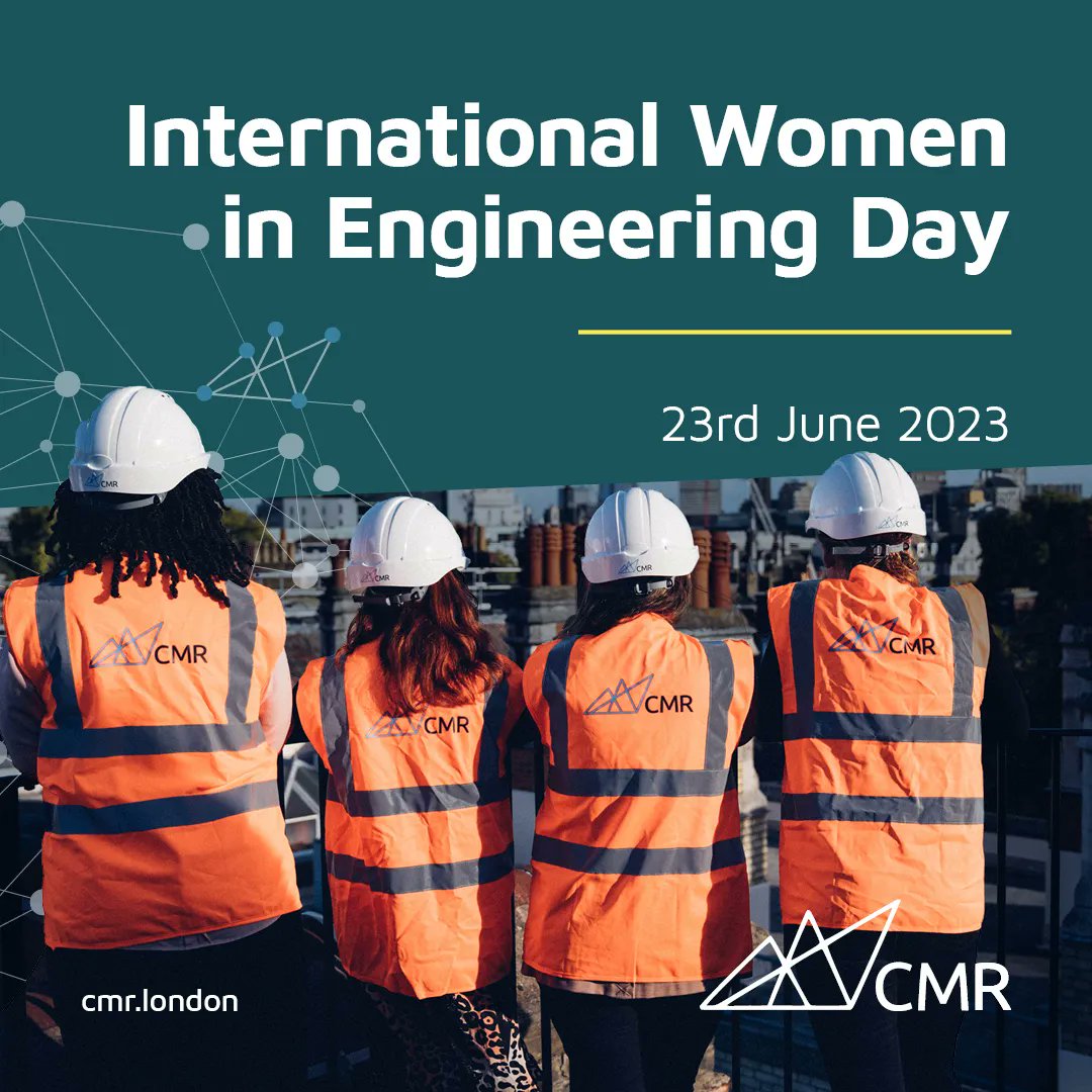 🌍 Happy International Women in Engineering Day! 🎉At CMR we work in the complex field of engineering and construction, and recognise the great work our women do!  #INWED2023 #WomenInEngineering #EngineerInclusion #DiversityInSTEM #InspiringTheFuture