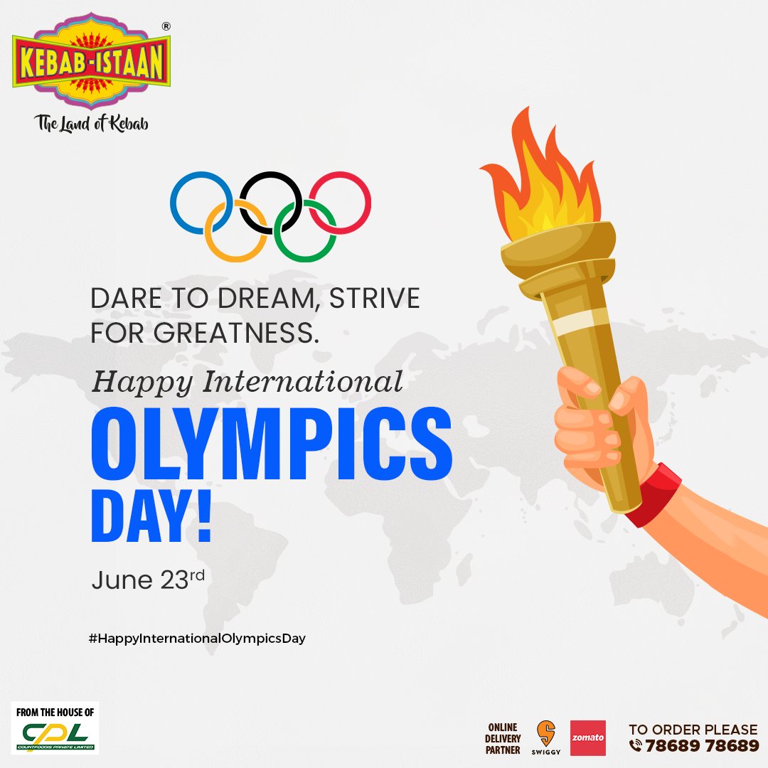 Today, we celebrate the remarkable legacy and impact of the Olympic Games on International Olympics Day.

#Olympics #OlympicsDay #InternationalOlympicsDay #OlympicSpirit #DreamBig #StriveForGreatness #InspireAndAchieve #SportsMotivation #CheerForAthletes #Kebabistaan