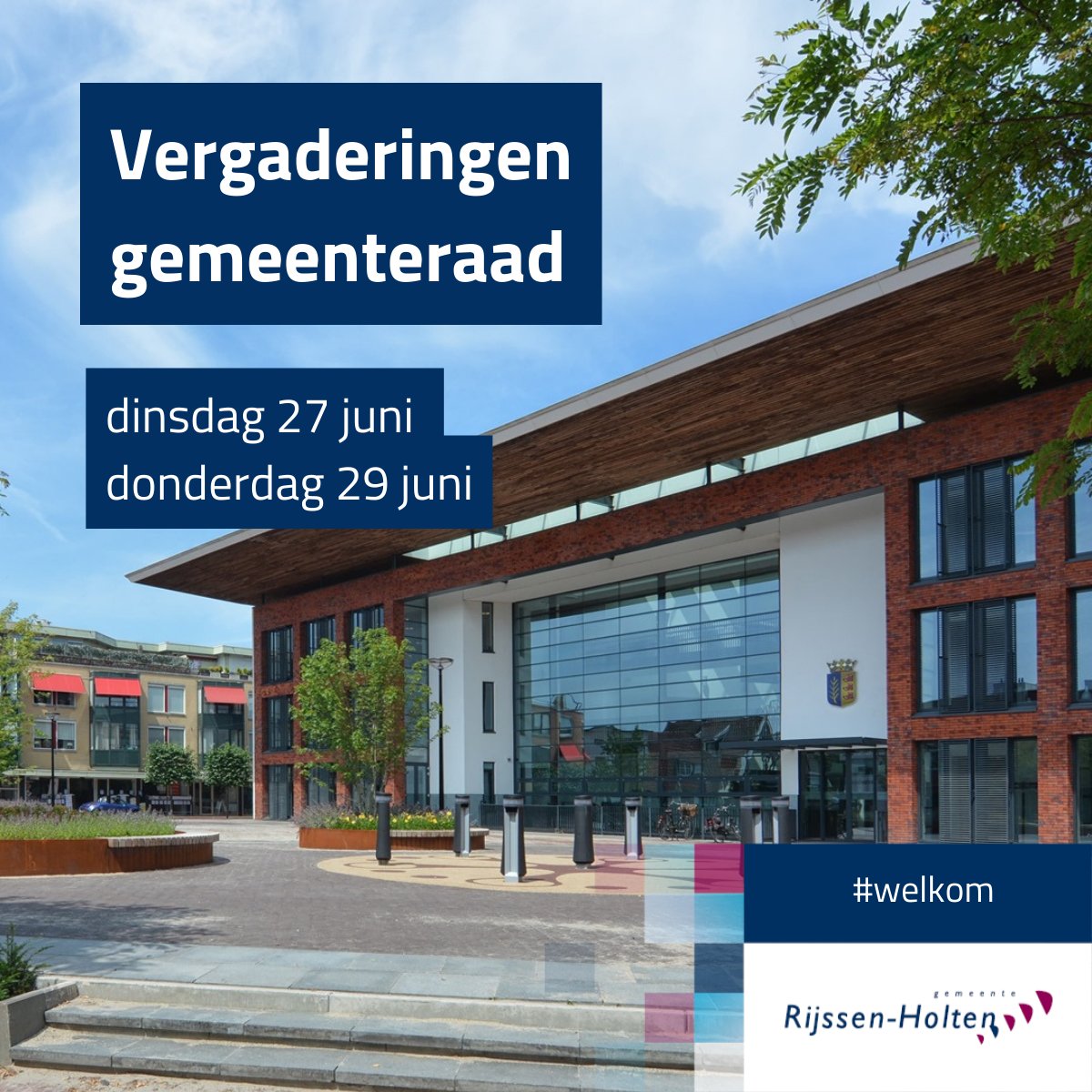 Volgende week komt de gemeenteraad weer bij elkaar. Agenda's, de bijbehorende stukken en de livestream vind je op rijssen-holten.nl/gemeenteraad.