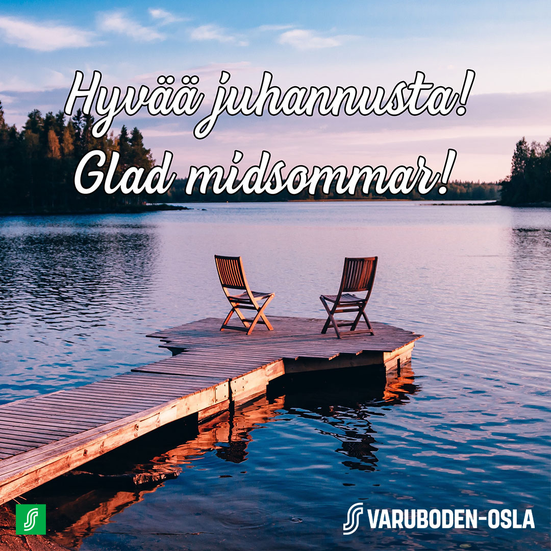 VarubodenOsla's tweet photo. Hyvää juhannusta! 🌞💚
Glad midsommar!🌞💚

#juhannus #midsommar #varubodenosla #sryhmä #sgruppen https://t.co/lTGQwQ2kyV