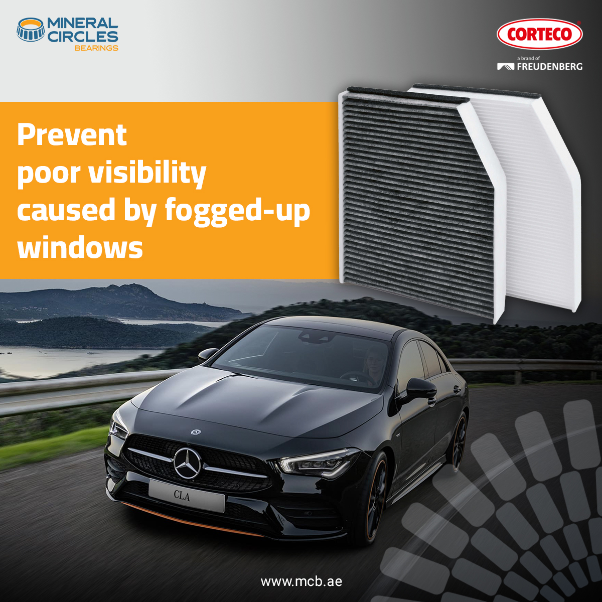 MineralCircles's tweet photo. Prevent poor visibility caused by fogged-up windows with the #Corteco cabin air filters!
More details at: https://t.co/DFtWSXZp8v
WhatsApp us at: https://t.co/6KkNprcBES

#filter #corteco #automotive #maintenance #aftermarket #mineralcircles https://t.co/Bw1Wce568N
