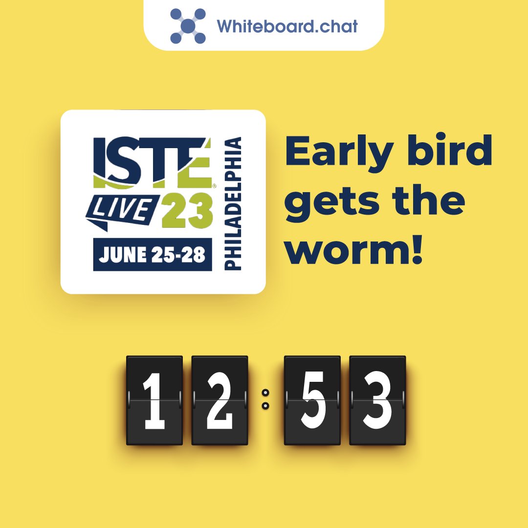 🎉 Calling all tutors! 🎉 Visit our booth at ISTE Live 23 & witness the power of Whiteboard.Chat. And the countdown begins! Date: 26th June 23’ - 28th June 23’ Visit us at booth number: 1961 #TheFutureOfTeaching #whiteboardchat #ISTELive23 #ComingSoon #booth1961