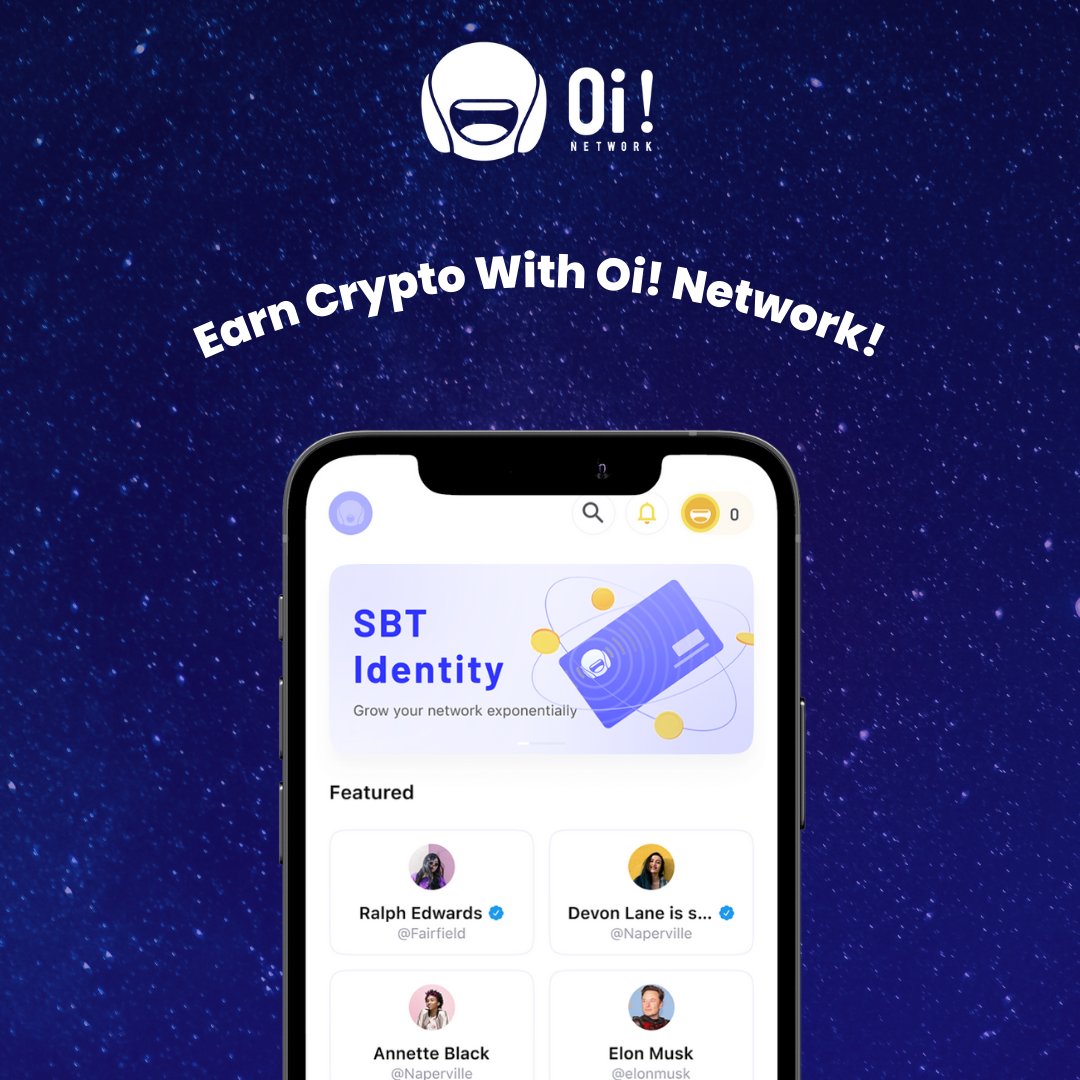 Complete gigs and earn #crypto as reward. 📢 Try it today → oi.xyz/#/download
