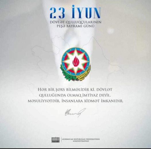 YardGii's tweet photo. 23 İyun - Dövlət qulluqçularının peşə bayramı günüdür! https://t.co/jZ4fpbnwwm