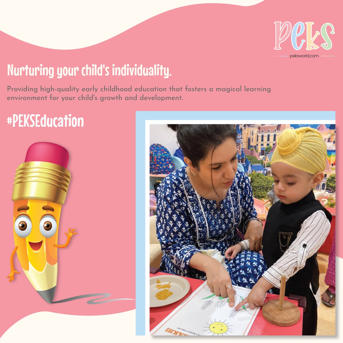 We strive to create a learning environment that fosters your child's growth and development in a fun and engaging way 🌟🌱

#MagicalLearning #GrowthAndDevelopment #ChildhoodEducation #PEKSEducation #PEKS #ExperienceADifferentWorld #EarlyLearning #EarlyYearsEducation