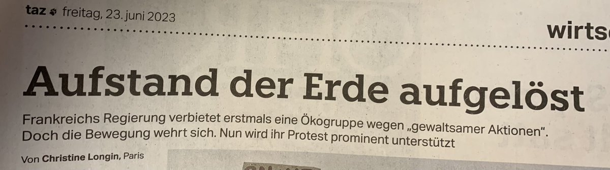 stefandt's tweet photo. Ich möchte gerne der oberen Überschrift (#Vereinsverbot in #Frankreich gegen #Ökogruppe) die Unterzeile von unten (unerwünschte #NGO behindert Politik) hinzufügen, um den Grusel über deutsche #KriminelleVereinigung-Debatte zu erhöhen.
#ShrinkingSpaces https://t.co/L72gRDn7kB
