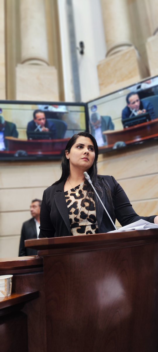 SenadoGovCo's tweet photo. #PlenariaSenado | La senadora @laurafortichsan argumentó para que sea aprobado el proyecto de #AdiciónPresupuestal. “Se trata de 16,9 billones de pesos que se sumarían a los 405,6 billones de pesos del presupuesto general para el 2023. Este proyecto cumple con la regla fiscal”. https://t.co/8DPVv4o71z