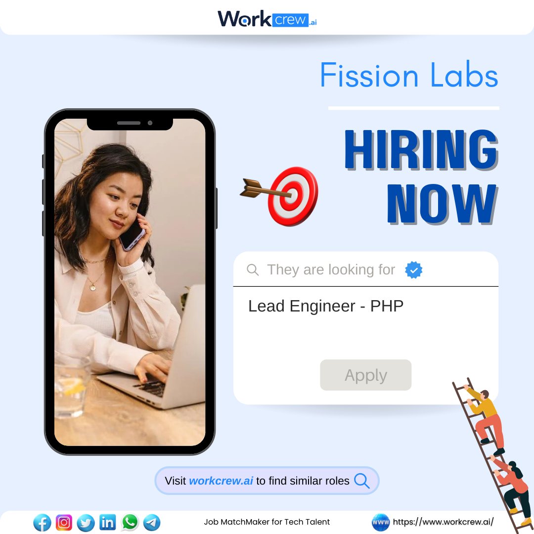 Workcrew_ai's tweet photo. Hiring: Lead Engineer - PHP

Apply here:
https://t.co/rS1CH1dWH5

#hiring #leadengineer #php #fissionlabs #hyderabad #job #career #softwareengineering #developer #phpdeveloper #leaddeveloper #engineer #technology #webdevelopment #softwaredevelopment #fullstackdeveloper https://t.co/NX8fo2ZaN2