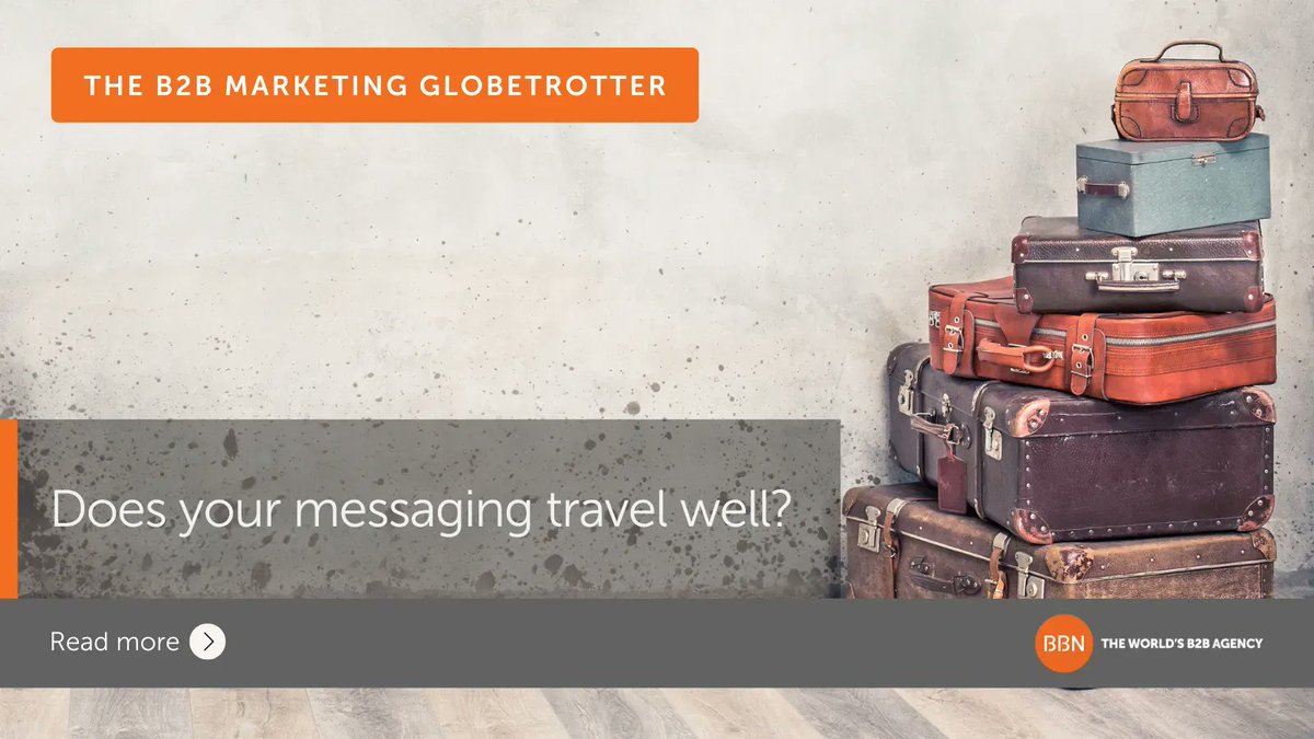 Discover the art of global messaging in #B2BMarketing. Find out how to balance consistency &amp; relevance to drive success in international markets. Elevate your global marketing game with expert advice &amp; valuable insights.

Read More: buff.ly/3NcxYio

#b2b #globalmarketing