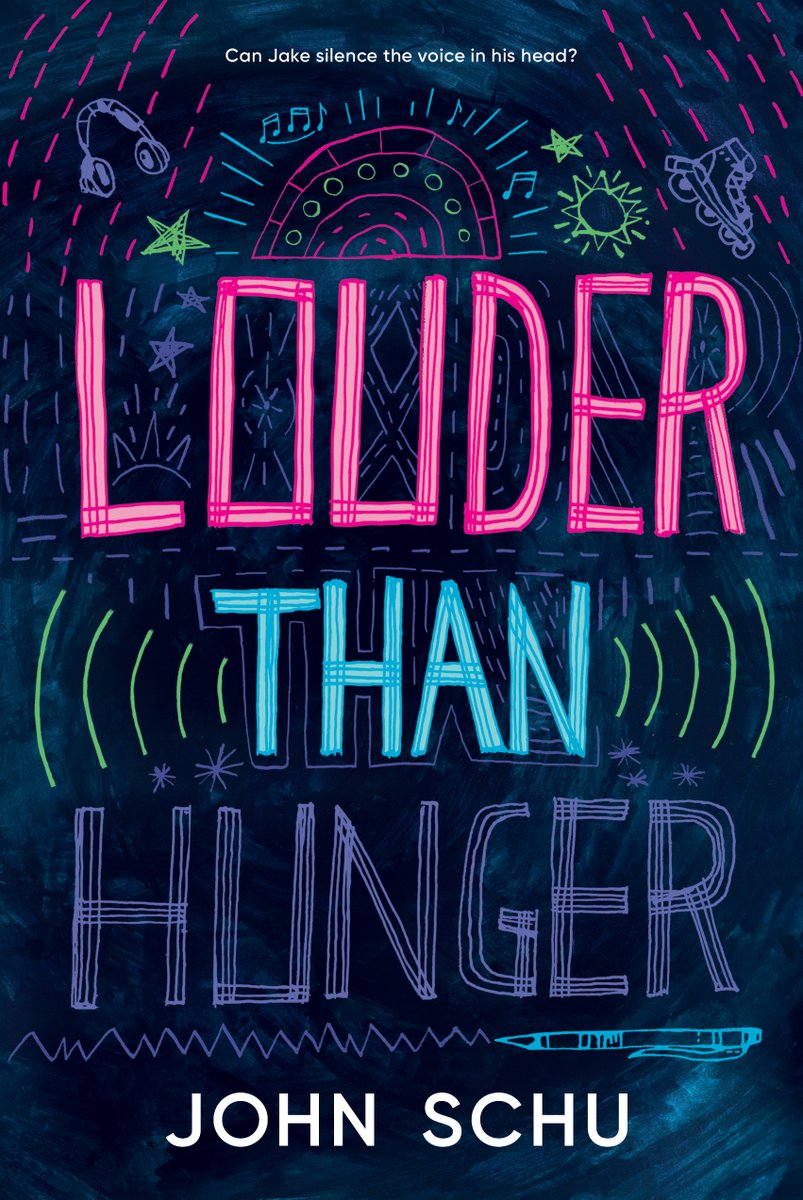 Cover Reveal: Louder Than Hunger by John Schu mrschureads.blogspot.com/2023/06/cover-… Illustration Credit: Grady McFerrin | Design Credit: Maria T. Middleton