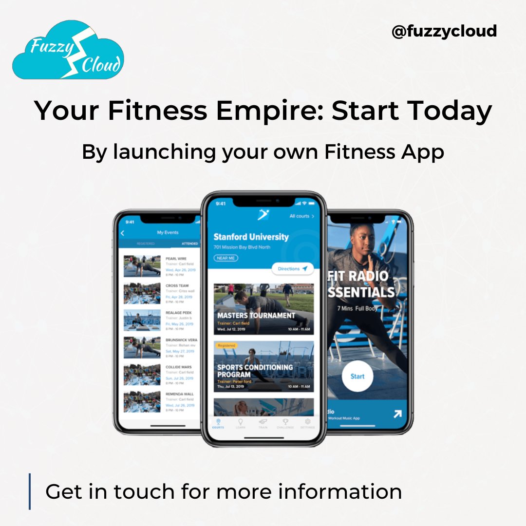 'Transform Your Fitness Business with a Custom Fitness App Developed by Fuzzy Cloud. Start Your Journey Today and Watch Your Business Thrive!'

Contact Us to Learn More!

#business #fitness #cloud #technology #webdevelopment #itcompany
#webapplications #developer #fuzzycloud