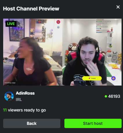 WeLoveIpsumm's tweet photo. yk me supporting small streamers #helpthelessfortunate your welcome for the raid @adinross https://t.co/jmAUpplOqg