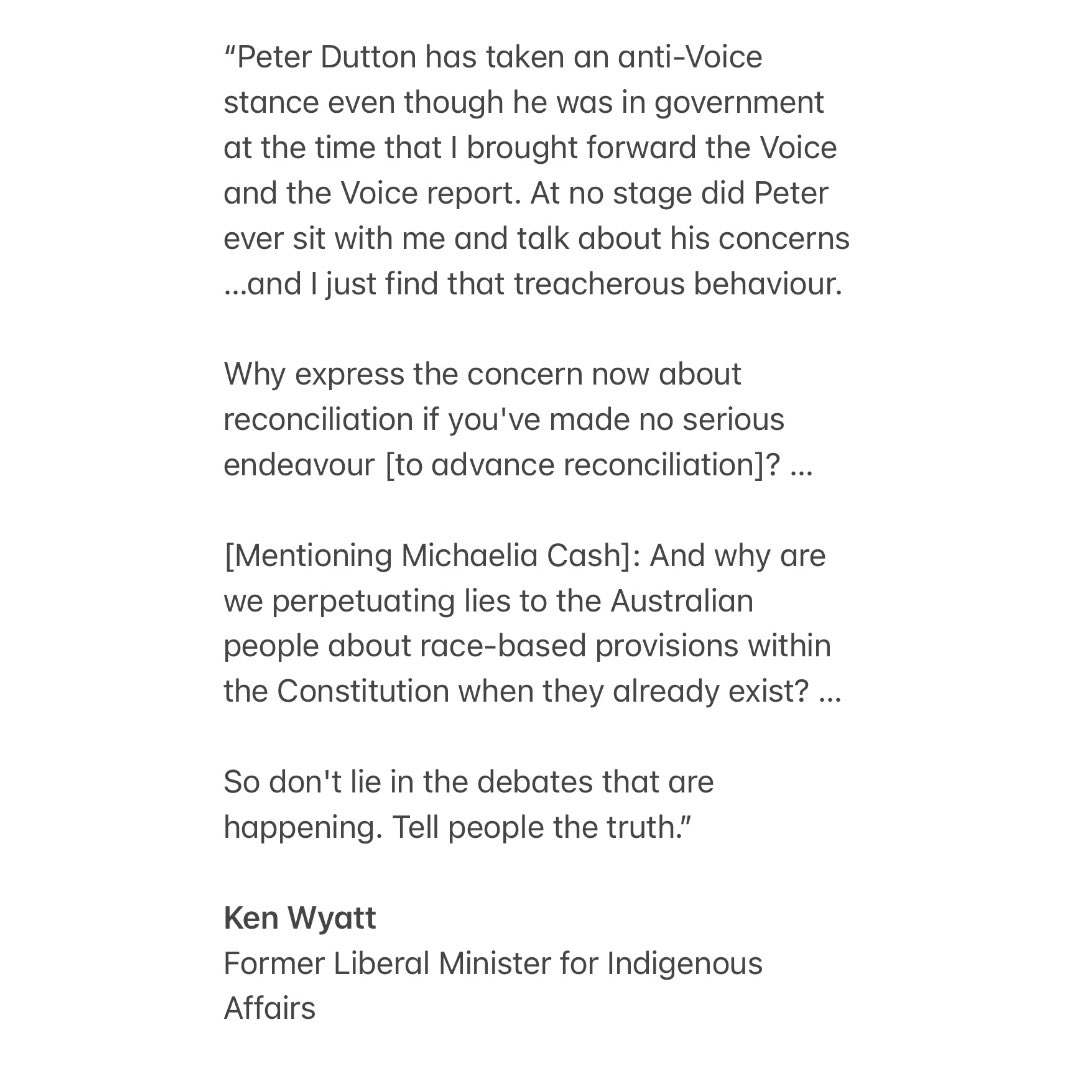 TroyPSimpson's tweet photo. Scathing comments from Ken Wyatt about Peter Dutton, broadcast 4 hours ago: https://t.co/NqWlW0NvR4