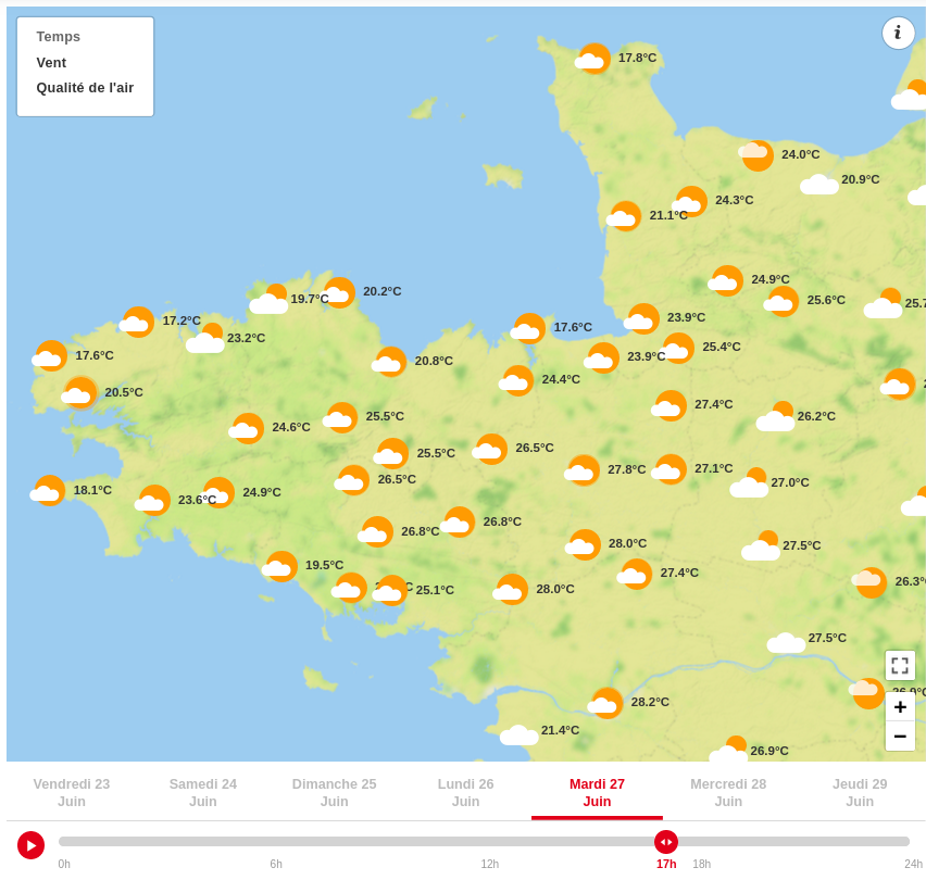 Yann_amice's tweet photo. ☀️🔥 Chaud en # Bretagne ce week-end ! Les températures frôlent les 30°C, préparez-vous à profiter du soleil et de la chaleur estivale.☀️🌈, un peu moins  de semaine prochaine.
@OuestFrance @weathernco https://t.co/r5e5wueWYg