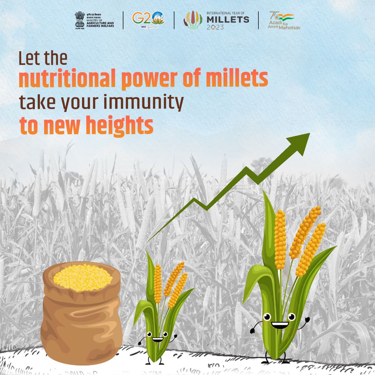 Unleash the immunity-boosting potential of millets and keep a safe distance from diseases such as cold, cough, flu and more. 

#IYM2023 #YearofMillets #ShreeAnna