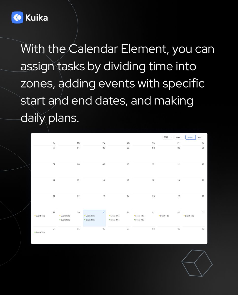 KuikaSoftware's tweet image. #kuika #lowcode #lowcodeplatform #Calendar #AI #Faster #Powerful