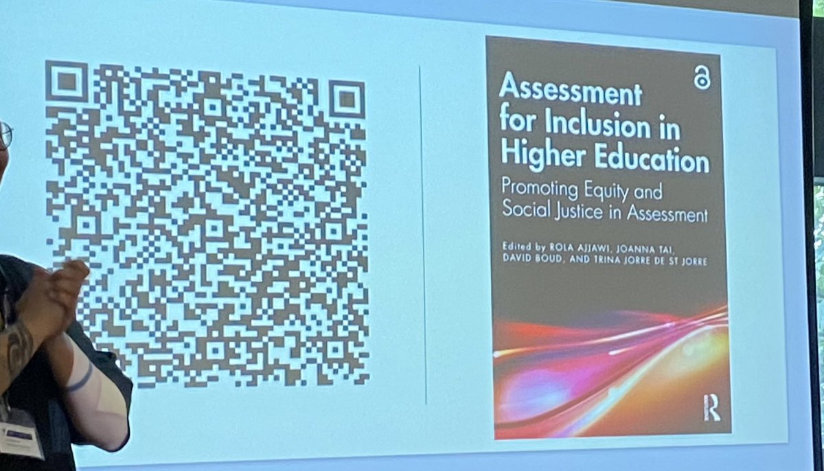 Social justice approaches “recognise students as human beings and develop them in relation to society” - @r_ajjawi on intersections between inclusion and social justice - ref the new, open access book pictured!