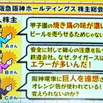 阪神阪急ホールディングスの株主総会。タイガースのへの理不尽な要望だらけw