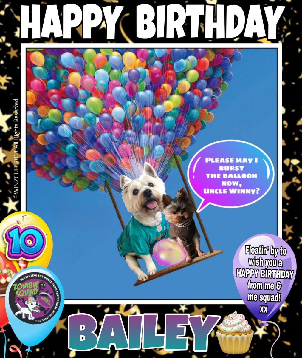 ZombieSquadHQ's tweet image. 🎂Wishing a 🎁HAPPY 10th BIRTHDAY🎉 to our pawsome pal, BAILEY from Leada Billy &amp;amp; your ZombieSquad pals.🎈We hope your special day is full of tasty treats, belly rubs &amp;amp; cayke, soldyer. RaaAAA!❤️💛🎂🎁🎈🎉
@baileyandcocoa @ZSBirthday 
#ZSHQ