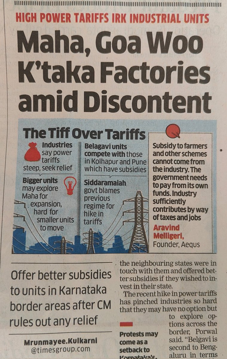 Dear CM @siddaramaiah and DCM @DKShivakumar - please take this news seriously. 

Just when #BeyondBengaluru was taking off, this news is quite bad for the North Karnataka districts which are already facing a lot of stress.

Save these factory jobs.