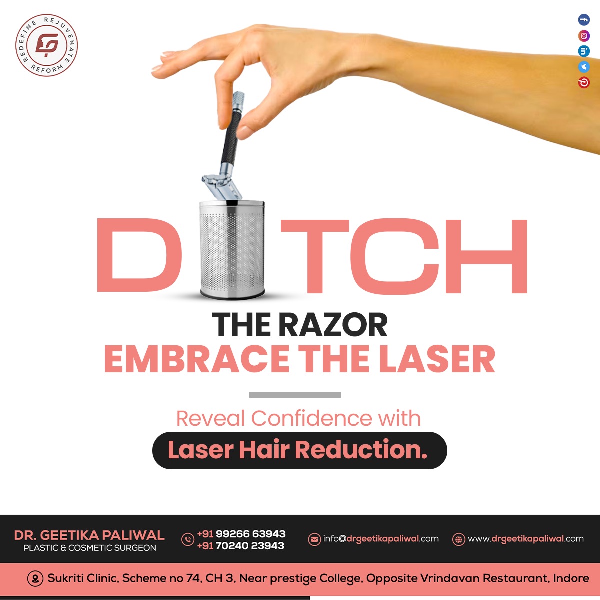 Laser Hair Reduction : Remove Unwanted Hair 

#laserhairreduction #laserhairremovaltreatment #laserhairtreatments #hairfreelegs #cosmeticsurgery  #cosmeticsurgeon  #laserhairremoval  #laserhair  #laserhairremovaltreatment