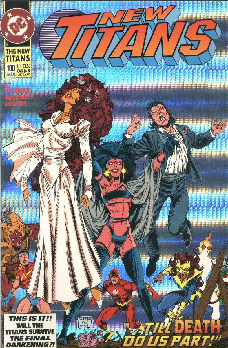 The wedding #Titans fans had been waiting for is savagely interrupted by...#Raven? #90scomics #TeenTitans #DCComics