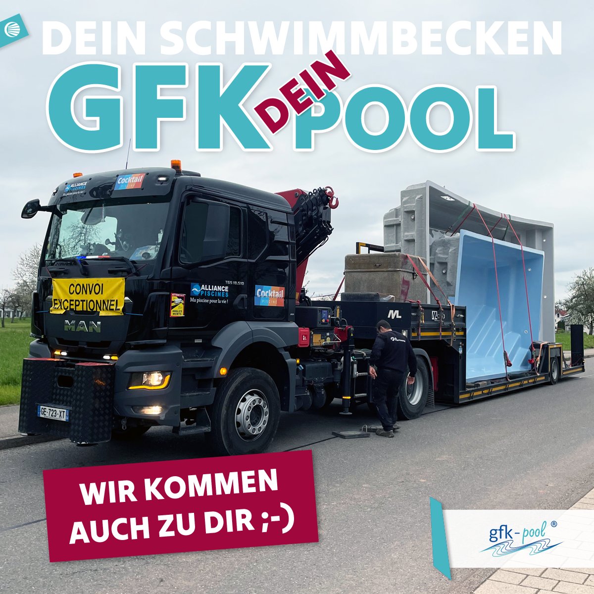 Dein eigenes Schwimmbecken im Garten? 🌊 Das geht mit unseren GFK Pools ganz einfach... Melde dich einfach bei uns. 🚿 💡 gfk-pool.com #pool #poolbau #gfk #gfkpool #sommer #freibad #schwimmen #erholung #baden #wasser #schwimmbad #schwimmbecken #komplettset