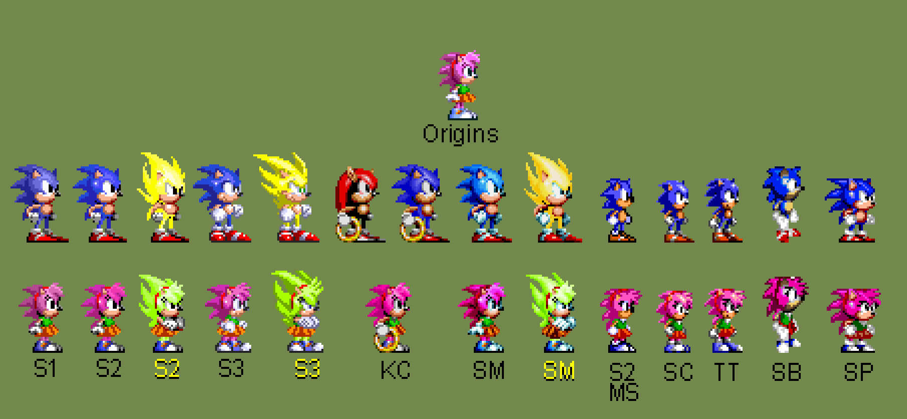 S2 Styled Sonic Sprites