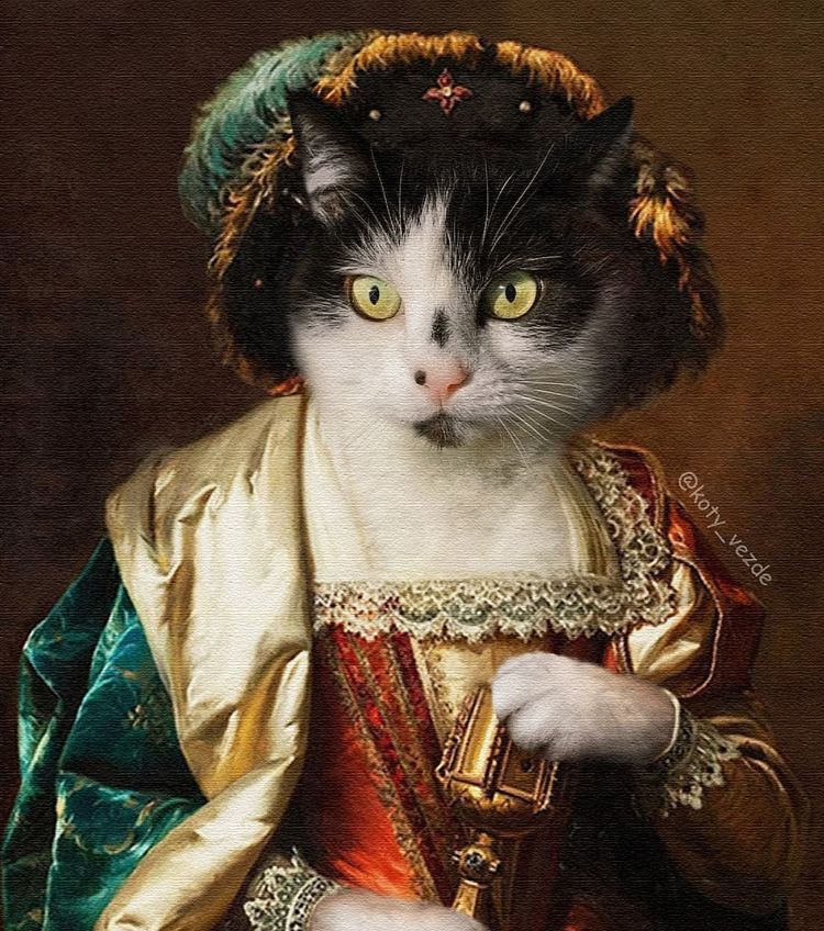 Have a fanciful #CaturdayEve #cats #art 🎨