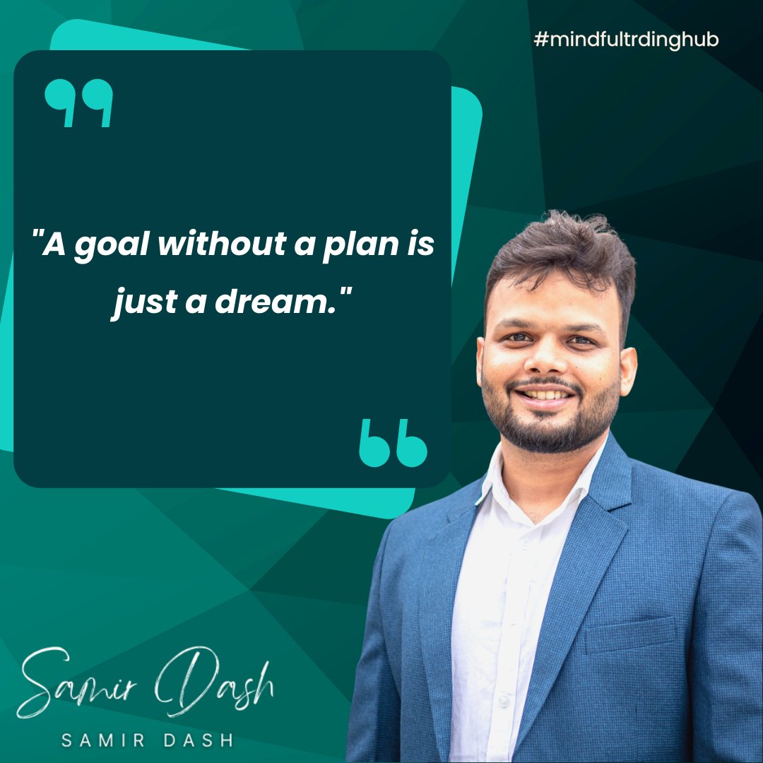 MusafirSamir's tweet photo. A Goal without a plan is just a Dream !!!

#mindfultradinghub #tradingquotes #dailyquotes #quotesdaily #StockMarket #StockMarketindia https://t.co/HrjtVfo1Jd