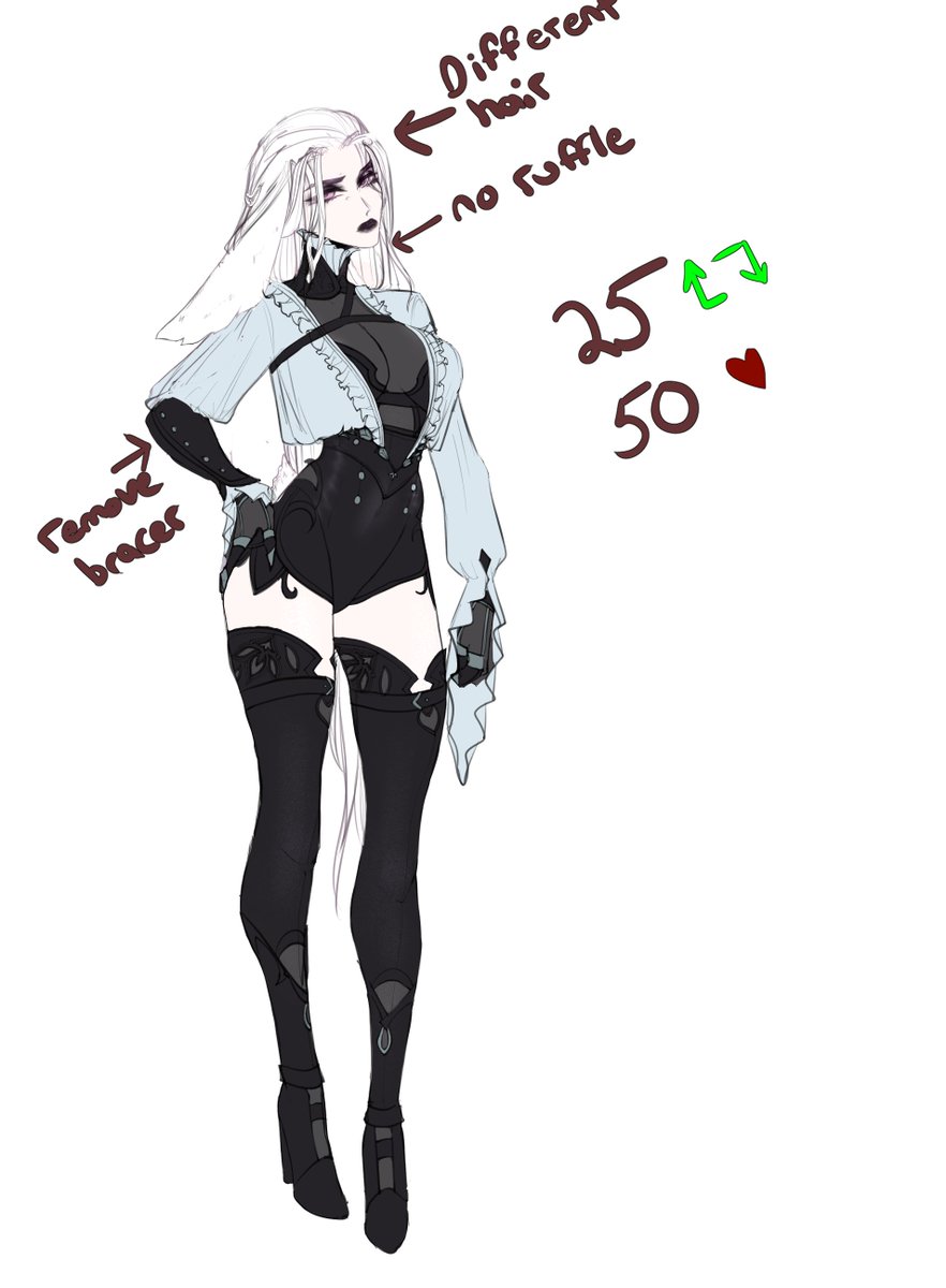regalgorgon_art's tweet photo. Here is the next one for the Undress Me! Different hairstyle, remove the bracer so the whole shirt can be seen, and remove the ruffle from the neck. After that, there will be two more and done. Reduced to 50 retweets this time since it is easier to get likes. https://t.co/brLGASudWk
