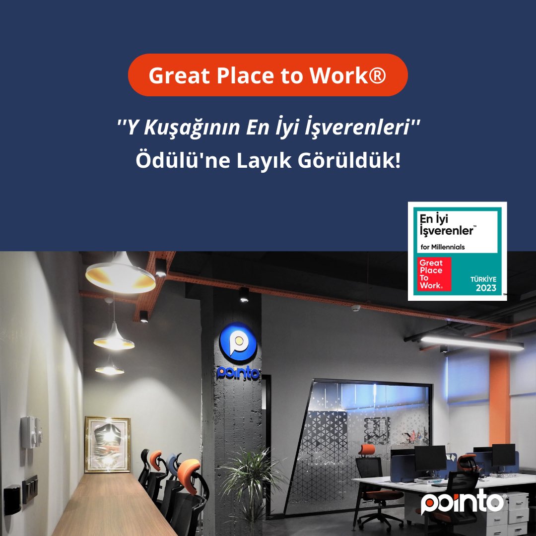 pointocomtr's tweet photo. Great Place To Work®️ Türkiye’nin Y Kuşağı için En İyi İşverenleri 2023 Ödülleri’ni kazandığımızı duyurmaktan büyük mutluluk duyuyoruz!

#pointo #ödül #GreatPlaceToWork #greatplacetoworktürkiye #ykuşağı https://t.co/n5bXc1cXjZ