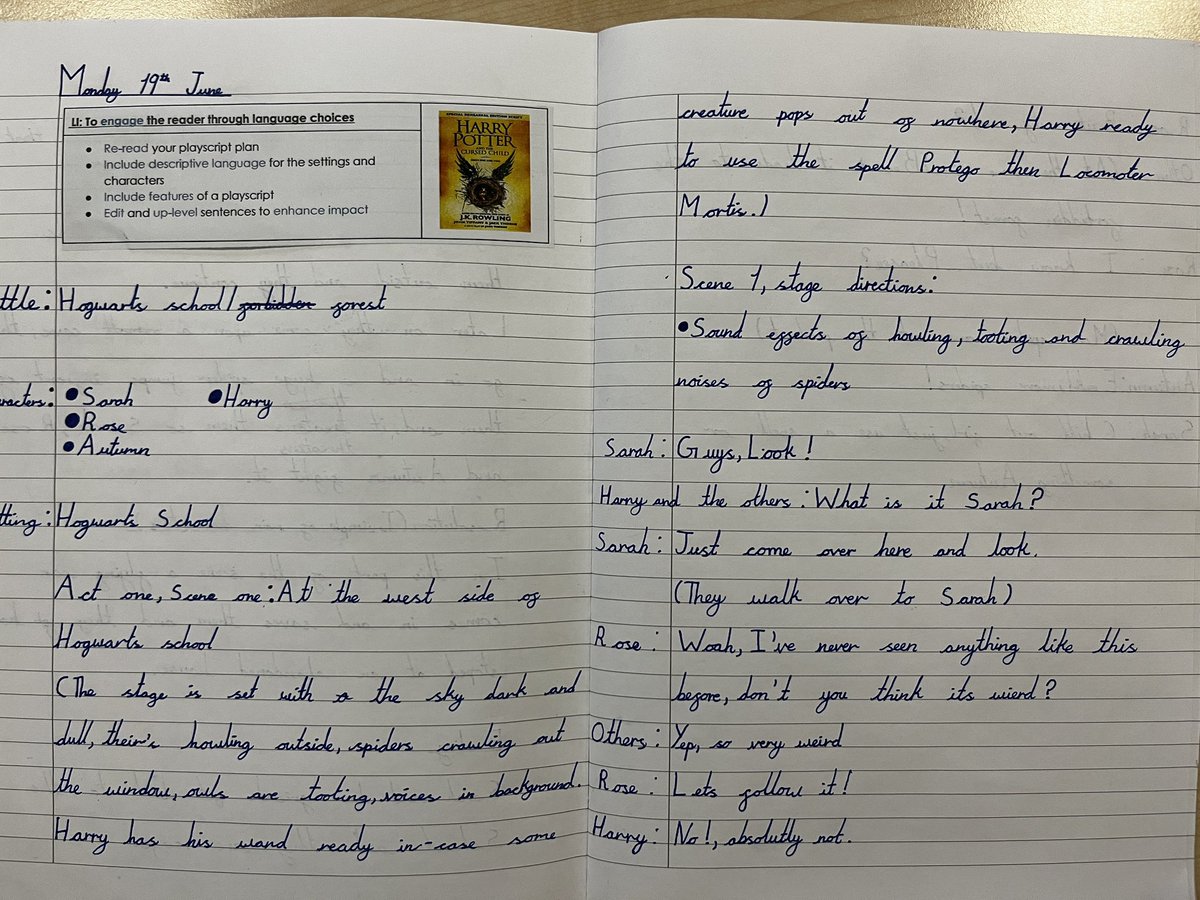 Foxfield Palm (@foxfldpalm1) on Twitter photo Our writing outcomes so far, based on the play script for Harry Potter and the Cursed Child...🪄🧙🏾♀️🧙🏻🧙🏼♂️<a href="/foxfield/">FoxfieldPrimary</a> <a href="/IPAT_Edu/">The Inspire Partnership</a> Our writing outcomes so far, based on the play script for Harry Potter and the Cursed Child...🪄🧙🏾♀️🧙🏻🧙🏼♂️<a href="/foxfield/">FoxfieldPrimary</a> <a href="/IPAT_Edu/">The Inspire Partnership</a>