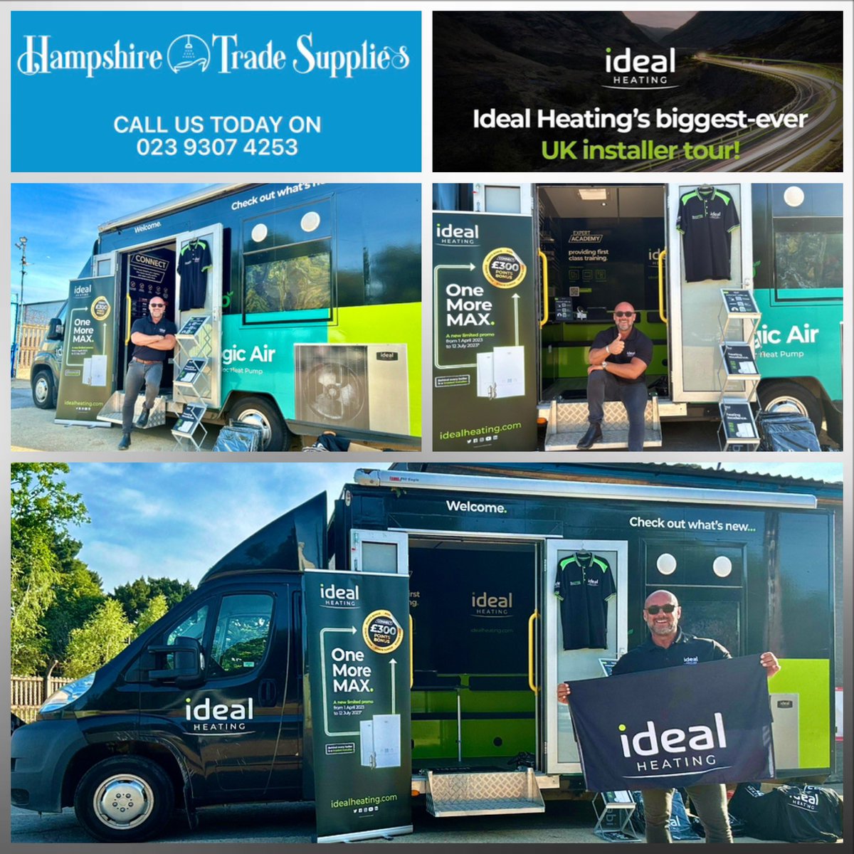 numerouno46's tweet photo. Itβs Friday! The sun is out and the @idealheating Max Van is at Hampshire Trade supplies with john Razzell and the team.
Pop down for some free merch and grab some breakfast ππ
Itβs going to be a beautiful day βοΈ
#OneMoreMax https://t.co/va5Y6e5LlV